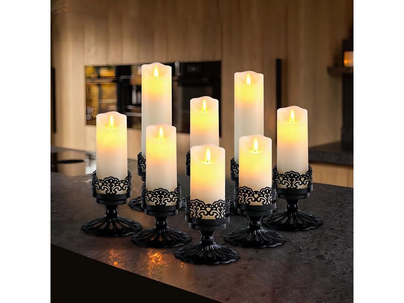 Antizer Candle Holders Set 3-4/5” Hight Elegant Iron Metal Candlesticks