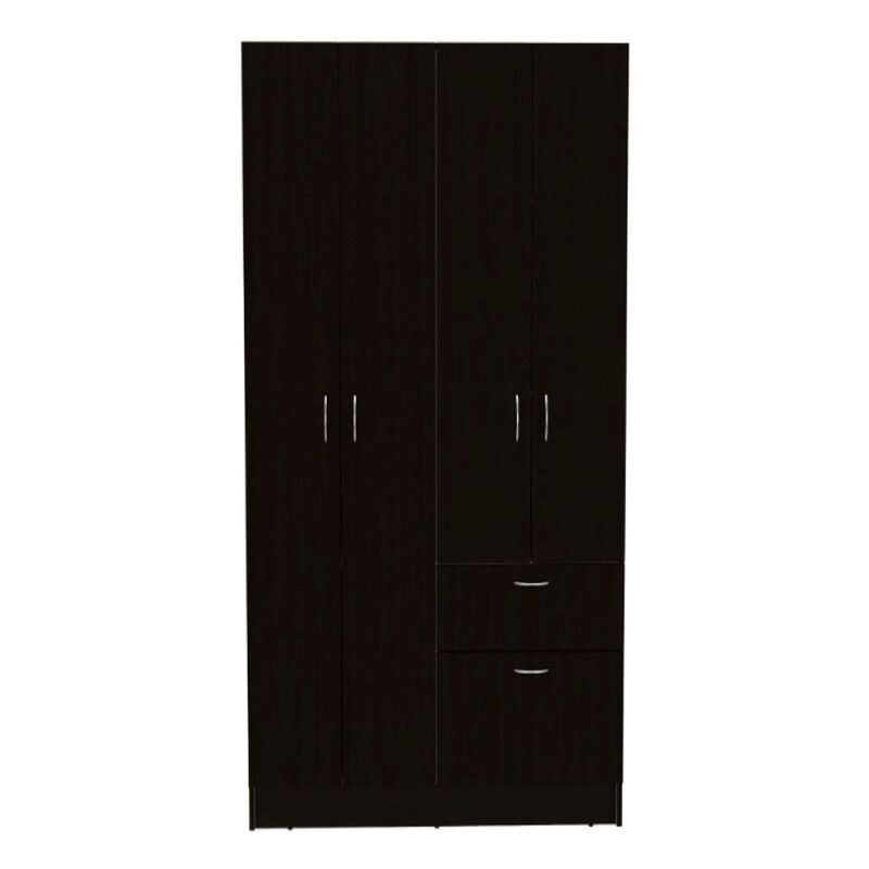 Armoire Alpes, Bedroom, Black / White