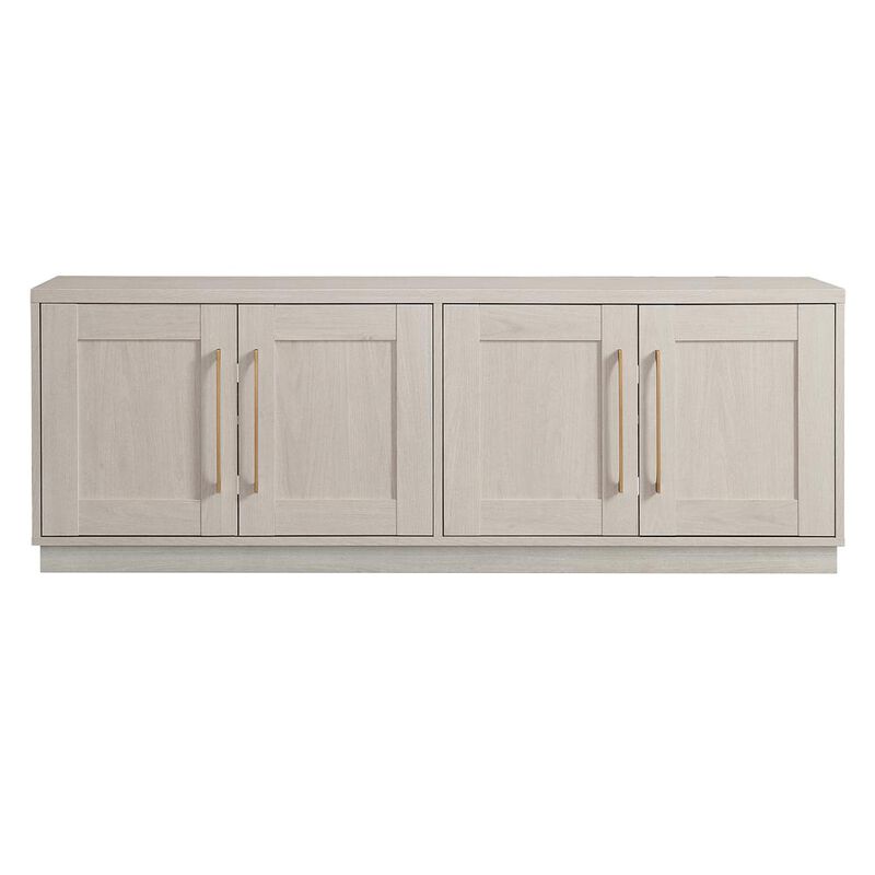 Hudson&Canal Tillman Rectangular TV Stand for TV's up to 80 in Alder White