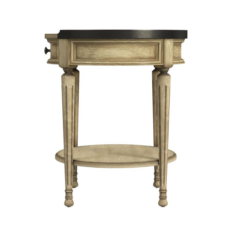 Antique Beige Round Side Table, Belen Kox