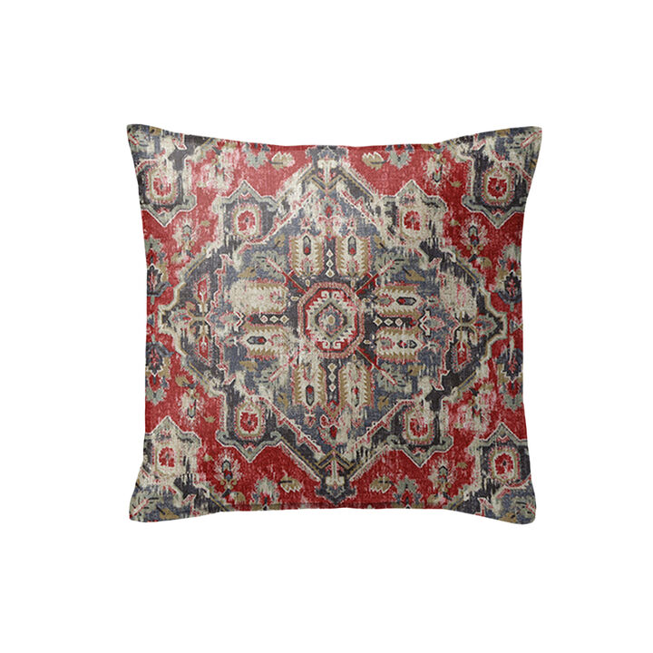 6ix Tailors Fine Linens Charvelle Red/Blue Decorative Throw Pillows