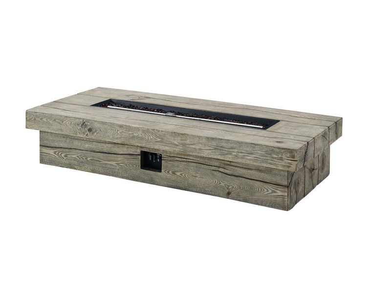 Modway - Manteo Rustic Coastal Outdoor Patio Sunbrella® Sofa and Fire Pit Set Light Gray Beige