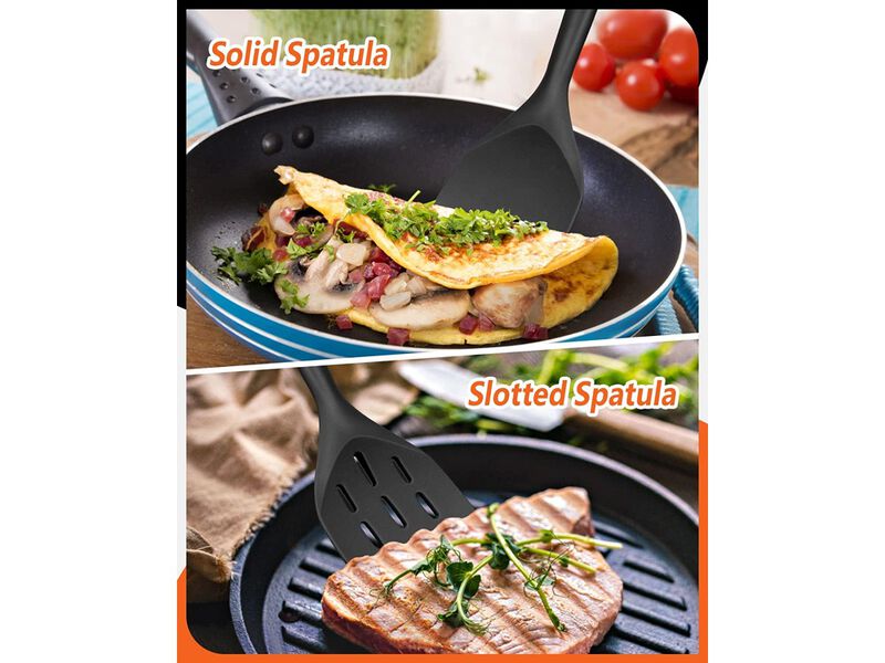Badiano Pack of 2 Silicone Spatula, Non Stick Cooking Utensil Set