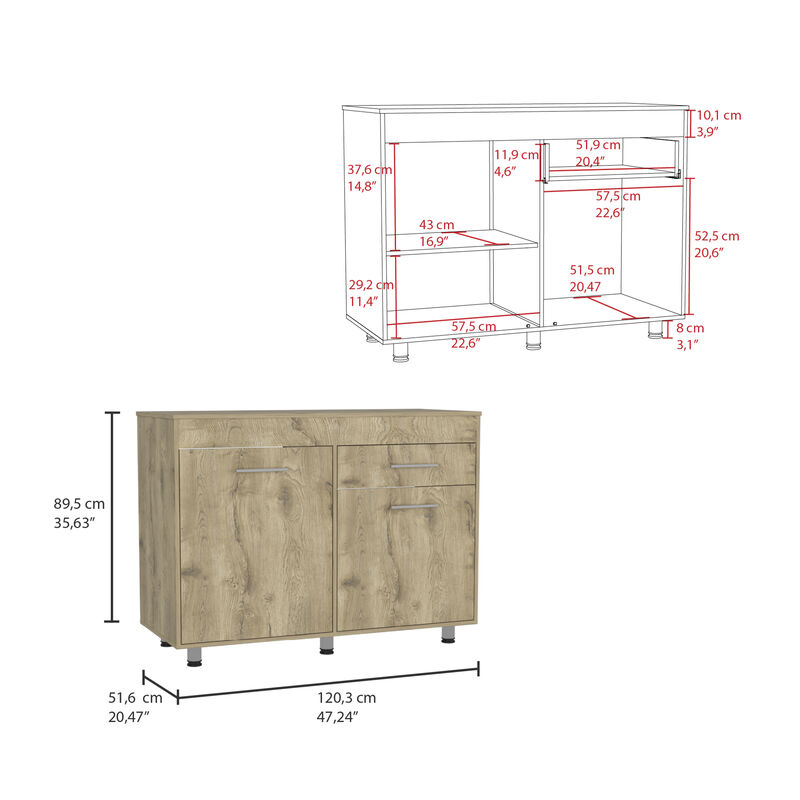 Utility Sink Champp, Kitchen, White / Aged Oak