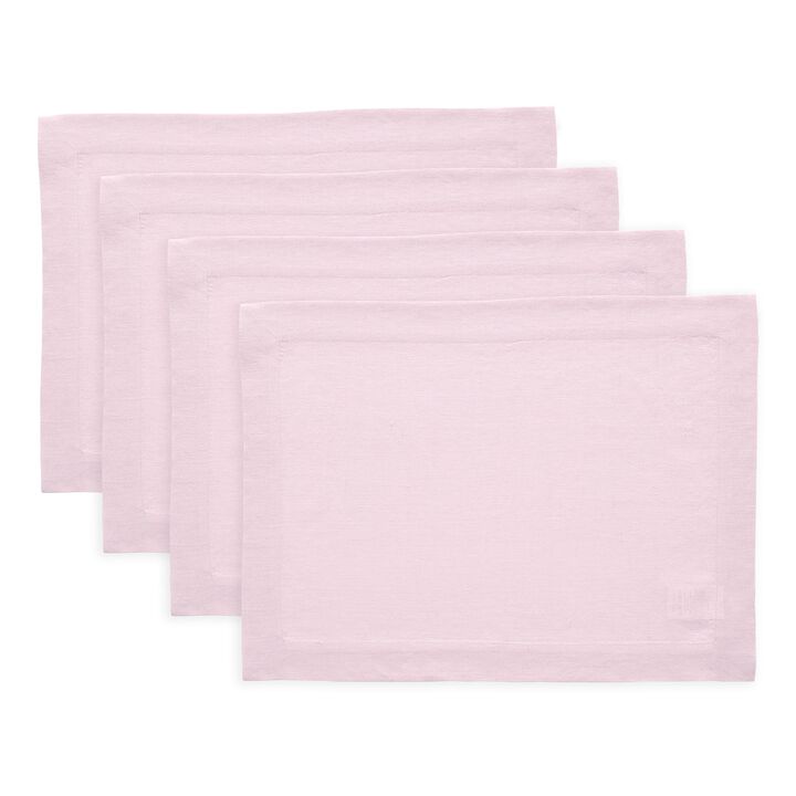 Solino Home 100% Pure Linen Placemats  Set of 4, 14 x 19 Inch | Sonoma