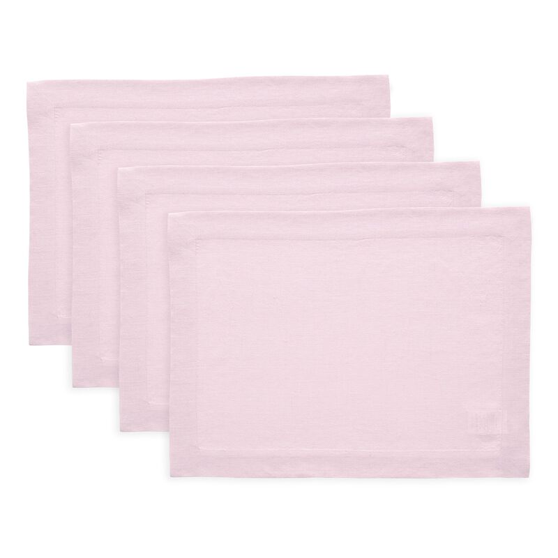 Solino Home 100% Pure Linen Placemats  Set of 4, 14 x 19 Inch | Sonoma