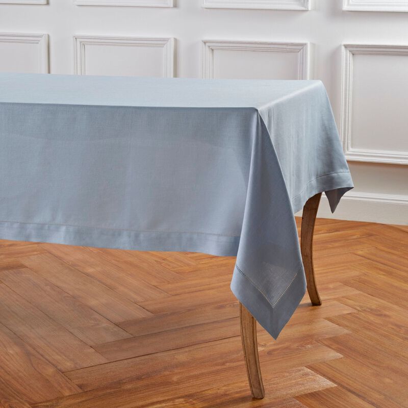 Solino Home 100% Pure Linen Tablecloth | Classic Hemstitch