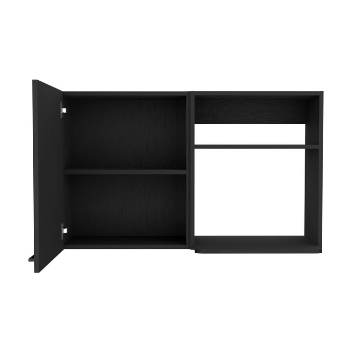 DEPOT E-SHOP Salento 2 Stackable Wall-Mounted Storage Cabinet with 2 Side Shelf