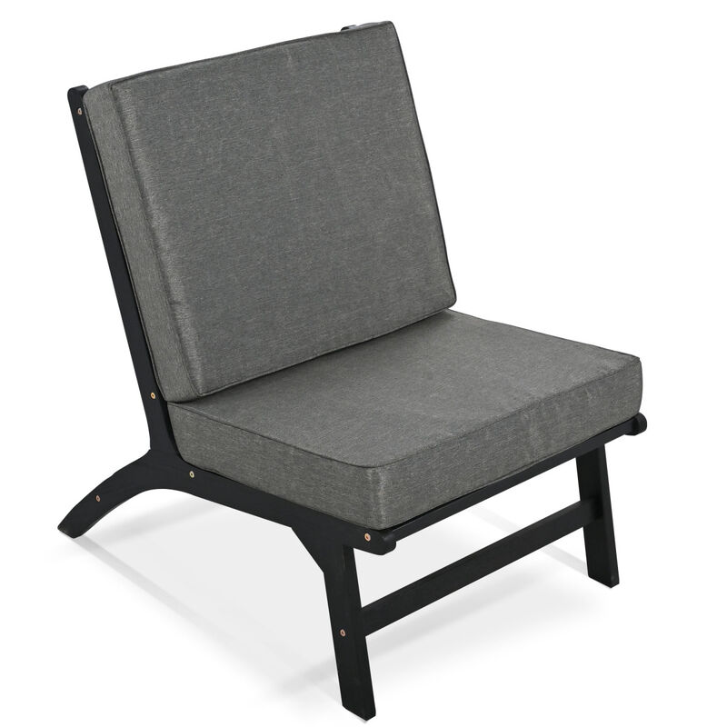 Acacia Wood Outdoor Sofa Set with V-Shaped Seats