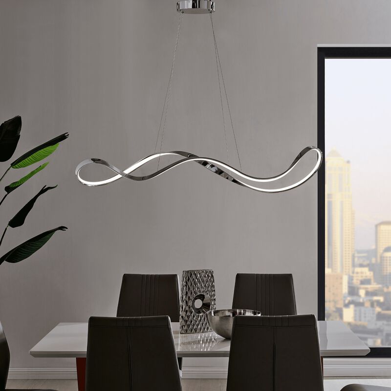 Xiamen Chandelier Chrome Metal Integrated LED Dimmable