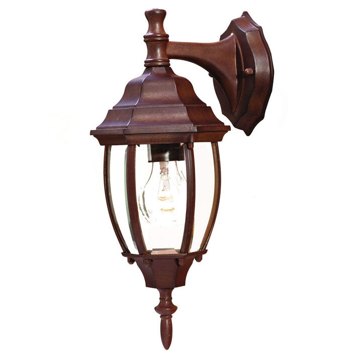 Hivvago Dark Brown Hanging Globe Lantern Wall Light