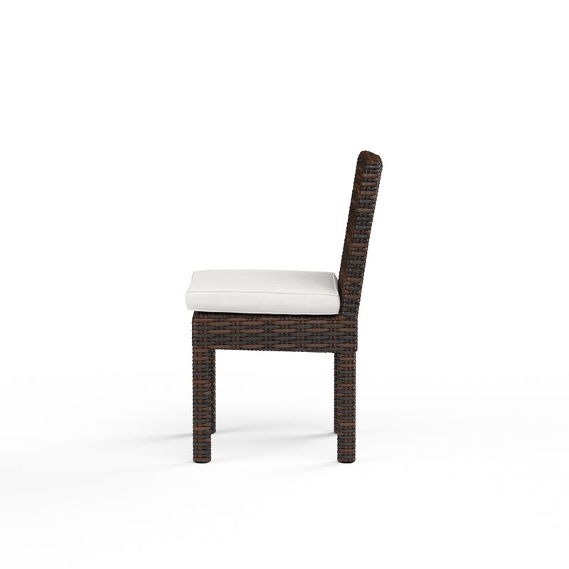 Montecito Armless Dining Chair in Canvas Flax w/ Self Welt