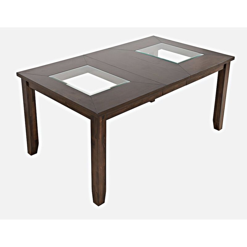 Jofran Urban Icon Contemporary 66 Seven-Piece Dining Set with Upholstered Chairs