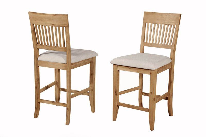 Aspen Set of 2 Pub Chairs, Antique Natural