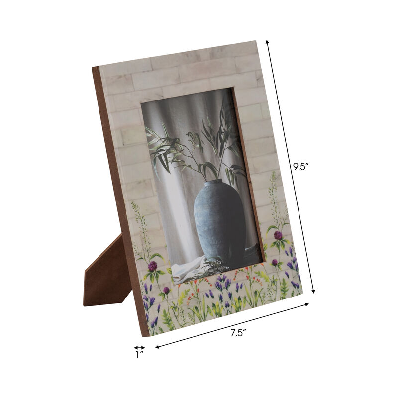 5"x7" Ivry Purple Flwer Frame