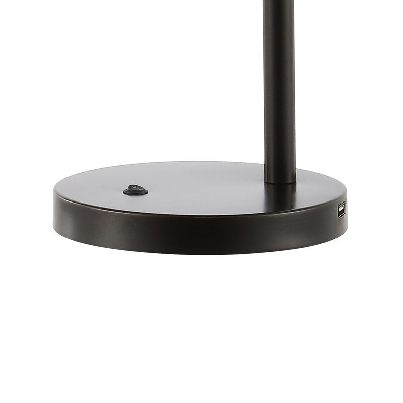Troy Classic Contemporary Iron LED Task Lamp with USB Charging Port