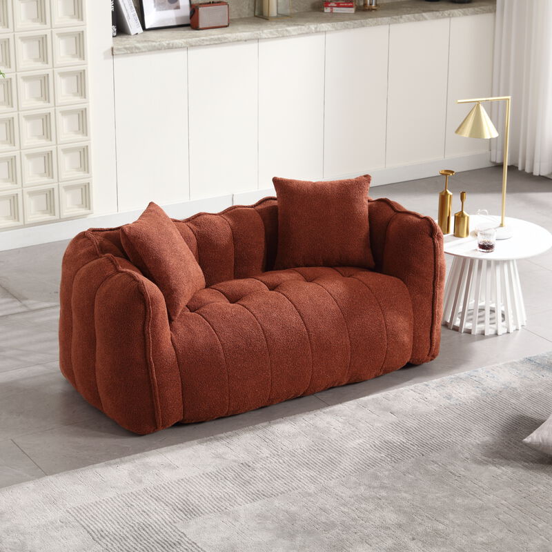 Merax Chenille Lazy Bean Bag Loveseat for Living Room
