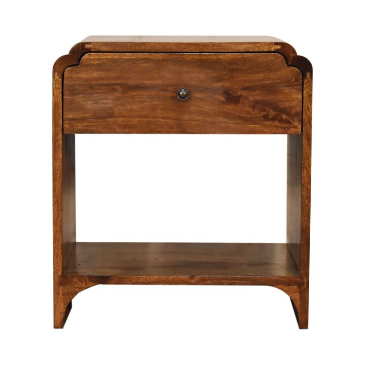 Artisan Furniture Newton 1 Drawer Solid Wood  Nightstand Chestnut Artisan Furniture Newton 1 Drawer Solid Wood  Nightstand Chestnut