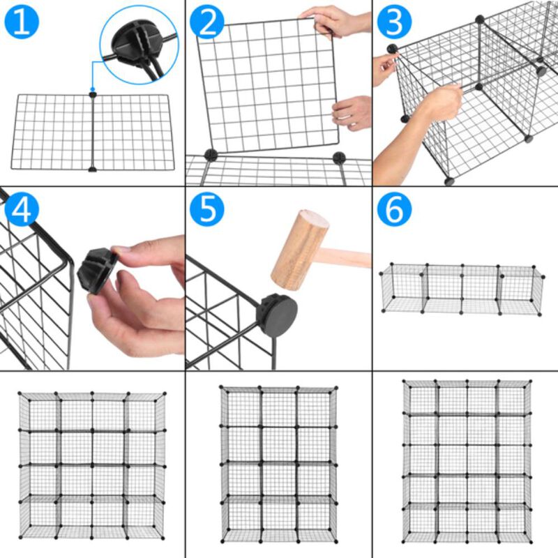12-Cube Organizer Storage Shelves Versatile Shelving Unit for Home, Office, or Closet Organization