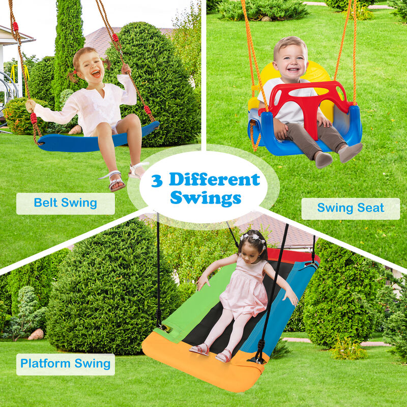 660 LBS Heavy Duty Carbon Steel Swing Frame with 3 Swings