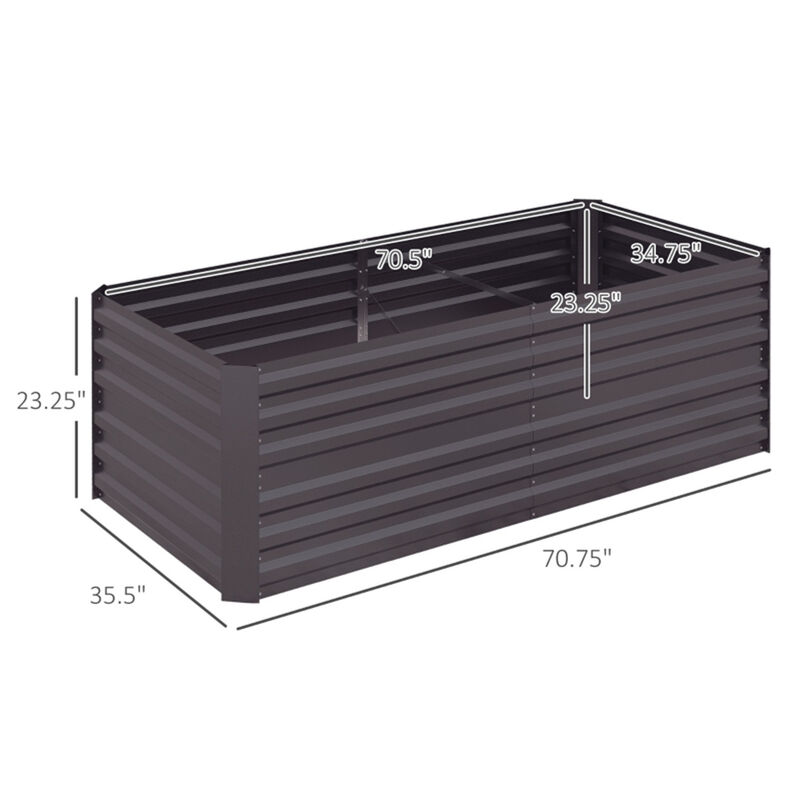 Wooden Raised Garden Bed Planter Box for Flowers and Vegetables