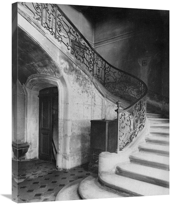 Paris, 1900 - Staircase, Htel de Brinvilliers, rue Charles V-Canvas Art-24x30
