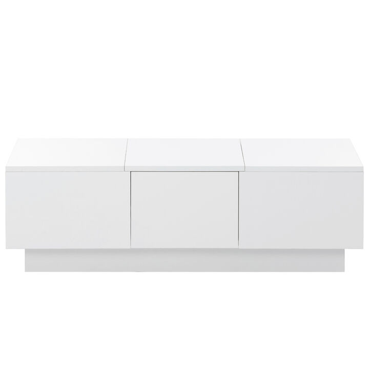 Merax Coffee Table Extendable Cocktail Table with 2 Drawers