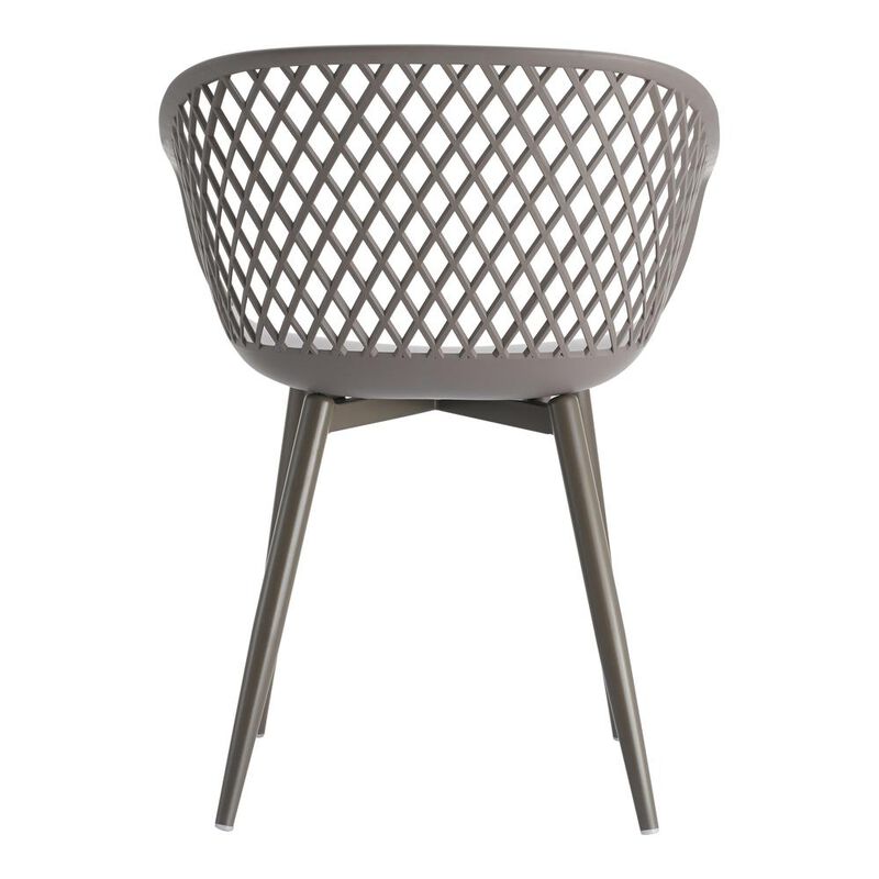 Moe's Home Collection Piazza Outdoor Chair Grey-Set Of Two