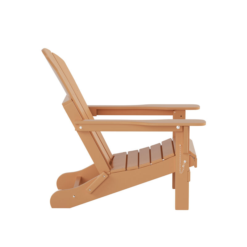 WestinTrends 4-Piece Folding Adirondack Chair With Footrest Ottoman Set