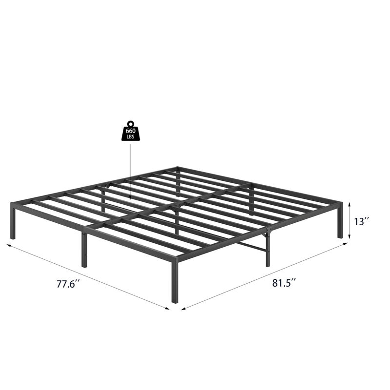 Streamdale King Metal Platform Bed Frame, No Box Spring Needed