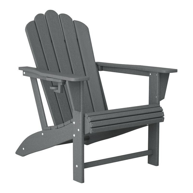 WestinTrends 3-Piece Adirondack Chairs with Cup Holders and Coffee Table Set