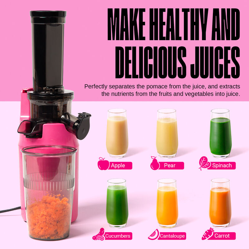 Ventray Essential Ginnie Juicer Compact Small Cold Press Masticating Slow Juicer