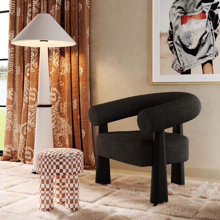 Spara Black Performance Boucle Accent Chair