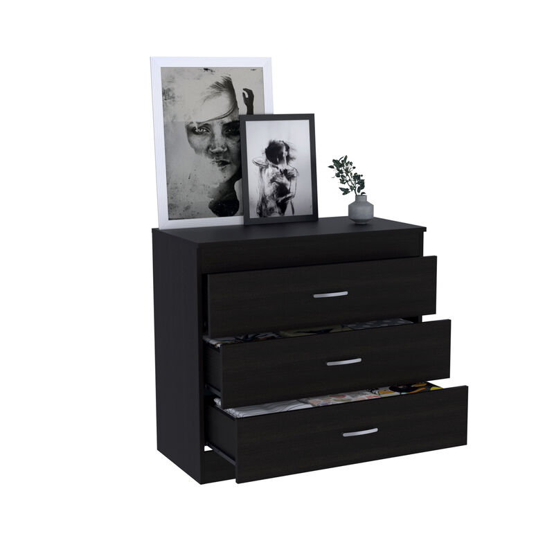 Three Drawer Dresser Lial, Bedroom, Black