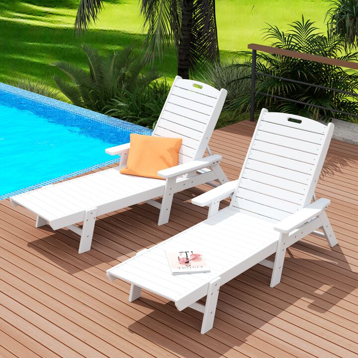 WestinTrends Adirondack Outdoor Chaise Lounge (Set of 2)