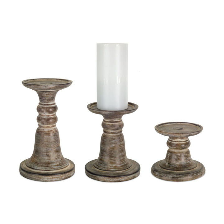 Set of 3 Elegant Candle Holders for Home Décor and Ambient Lighting