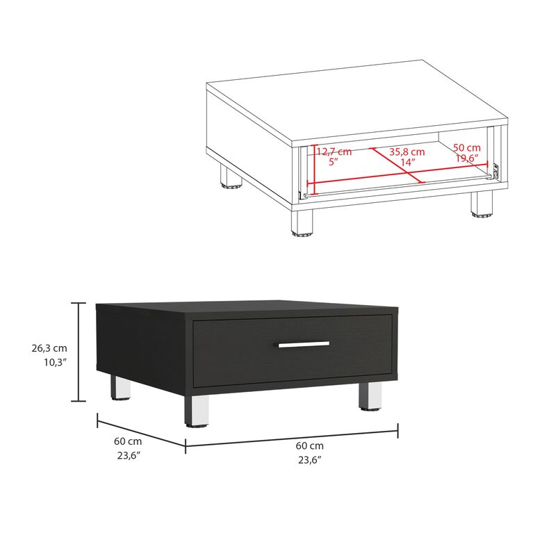 Being Coffee Table, One Drawer, Four Legs  -Black