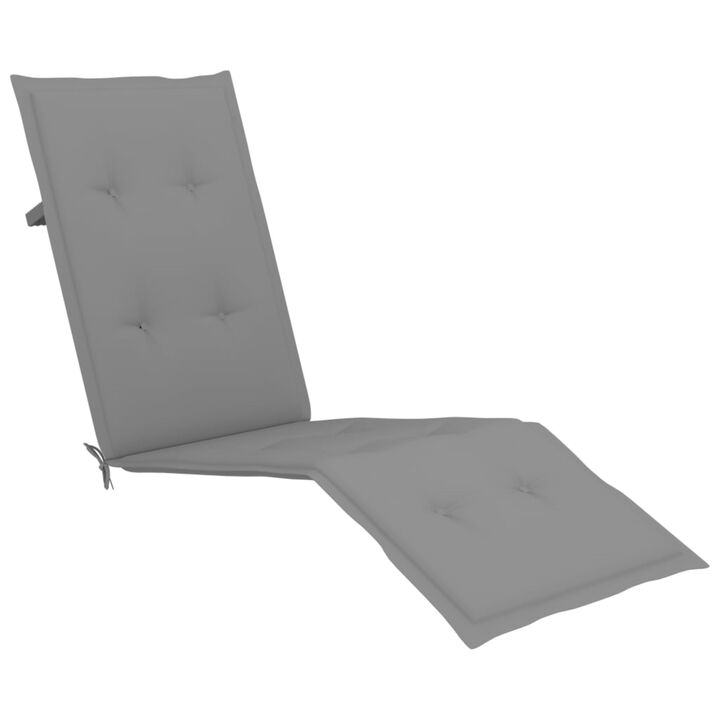 vidaXL Deck Chair Cushion Gray (29.5"+41.3")x19.7"x1.6"