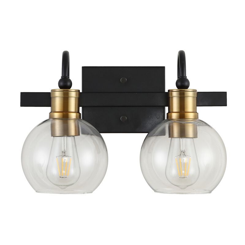 Marais Iron/Glass Rustic Vintage LED Vanity Light