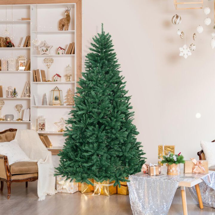 Hivvago 7.5 Feet Artificial Christmas Tree with Folding Metal Stand
