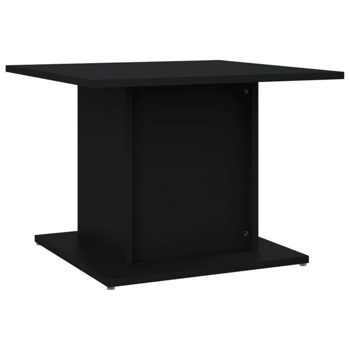 vidaXL Coffee Table Black 21.9"x21.9"x15.7" Chipboard