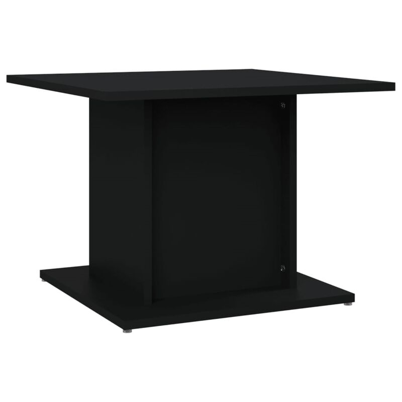 vidaXL Coffee Table Black 21.9"x21.9"x15.7" Chipboard
