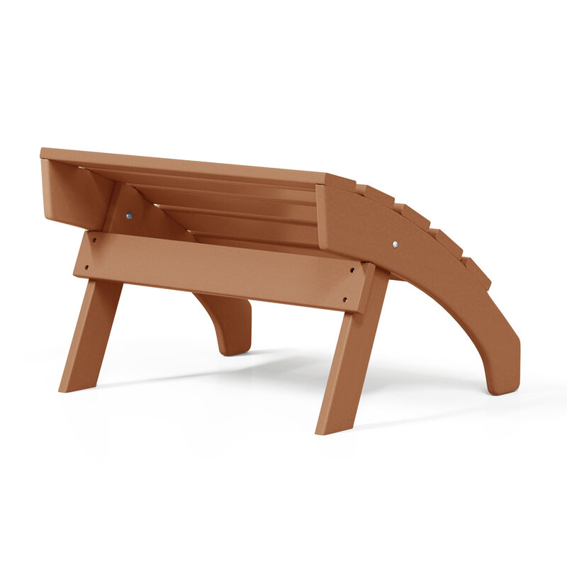 WestinTrends Outdoor Patio HDPE Adirondack Ottoman Footrest