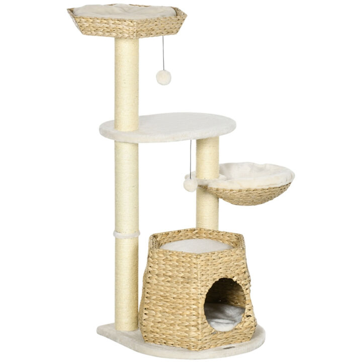 Multi-Level Cat Tree with Scratching Posts, Cozy Perches, and Hideaways for Indoor Cats