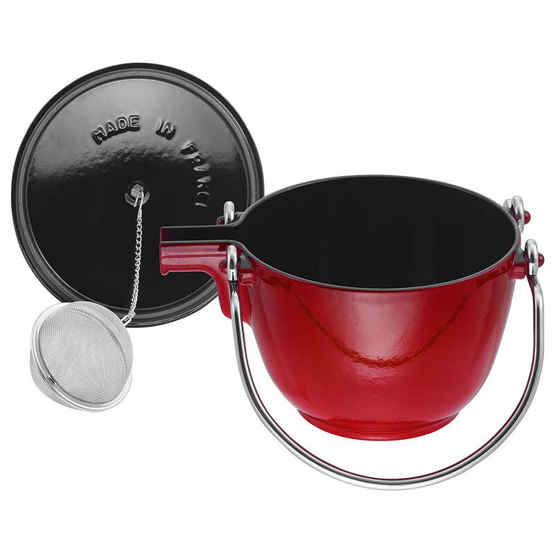 Staub Cast Iron 1-qt Round Tea Kettle - Matte Black