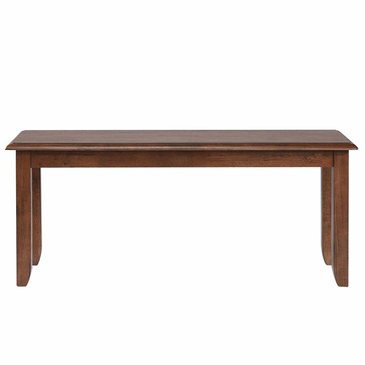 Simply Brook Amish Brown Dining Bench 18 in. X 42 in. X 14 in.