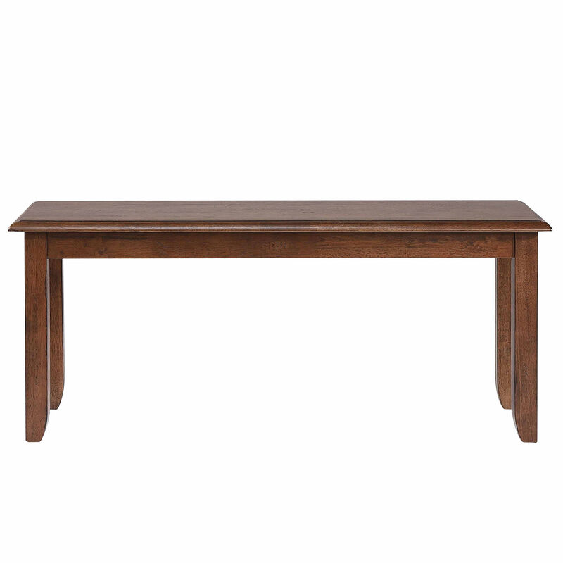 Simply Brook Amish Brown Dining Bench 18 in. X 42 in. X 14 in.