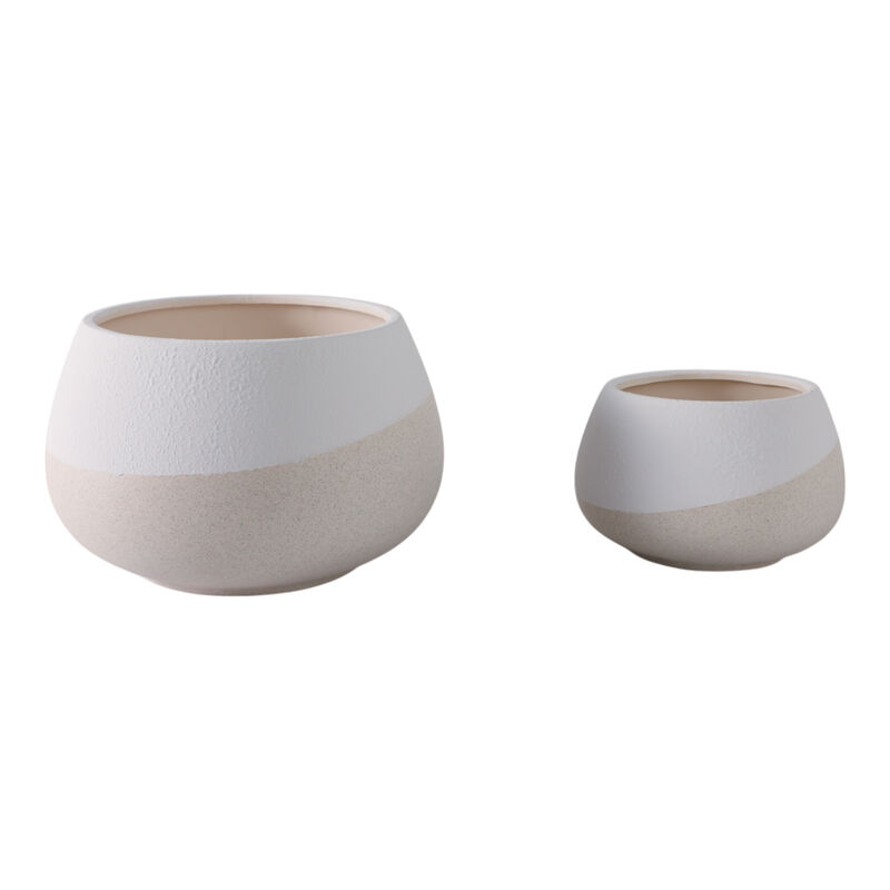 Textured Half-dipped Planters Set