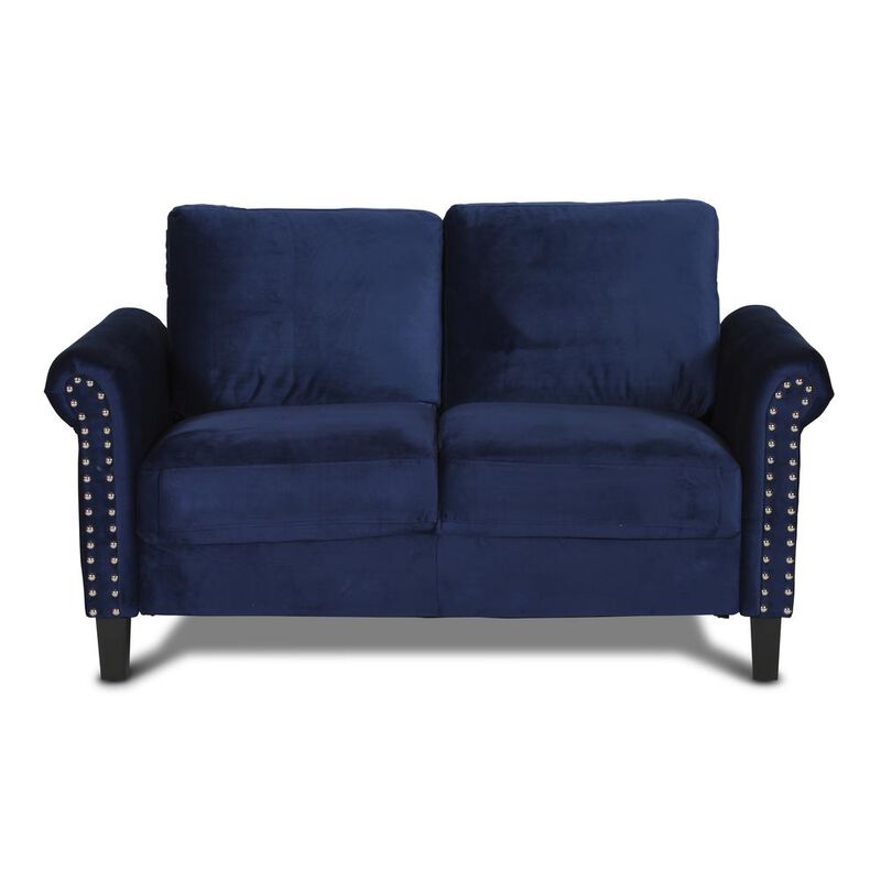 New Classic Furniture Alani Loveseat-Deep Blue