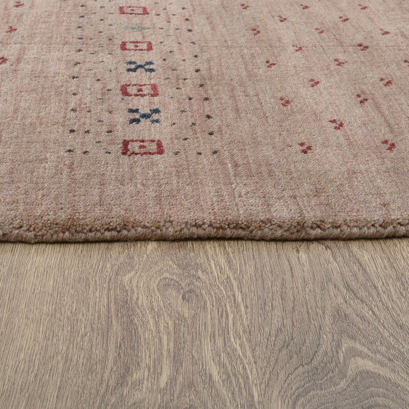 RUGSOTIC CARPETS HAND KNOTTED LOOM WOOL ECO-FRIENDLY AREA RUGS  - 9'x12', Rectangle, Light Brown Color, Contemporary Modern Design, High Pile Handmade Anti Skid Rugs for Living Room (L00585)